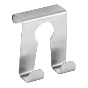 Fackelmann Türhaken, 5x5 cm, aus Edelstahl zum Einhängen an Türen.