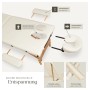 Tectake 3 Zonen Massageliege Set Daniel Breite 60 cm  Polsterung 3 cm Inklusive Lagerungsrollen und Tragetasche  210 x 95 x 84 cm Beige_3