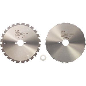 LUX Kreissägeblatt Set, 2-teilig, Ø 190mm, für Holz, mit 2 verschiedenen Sägeblättern.