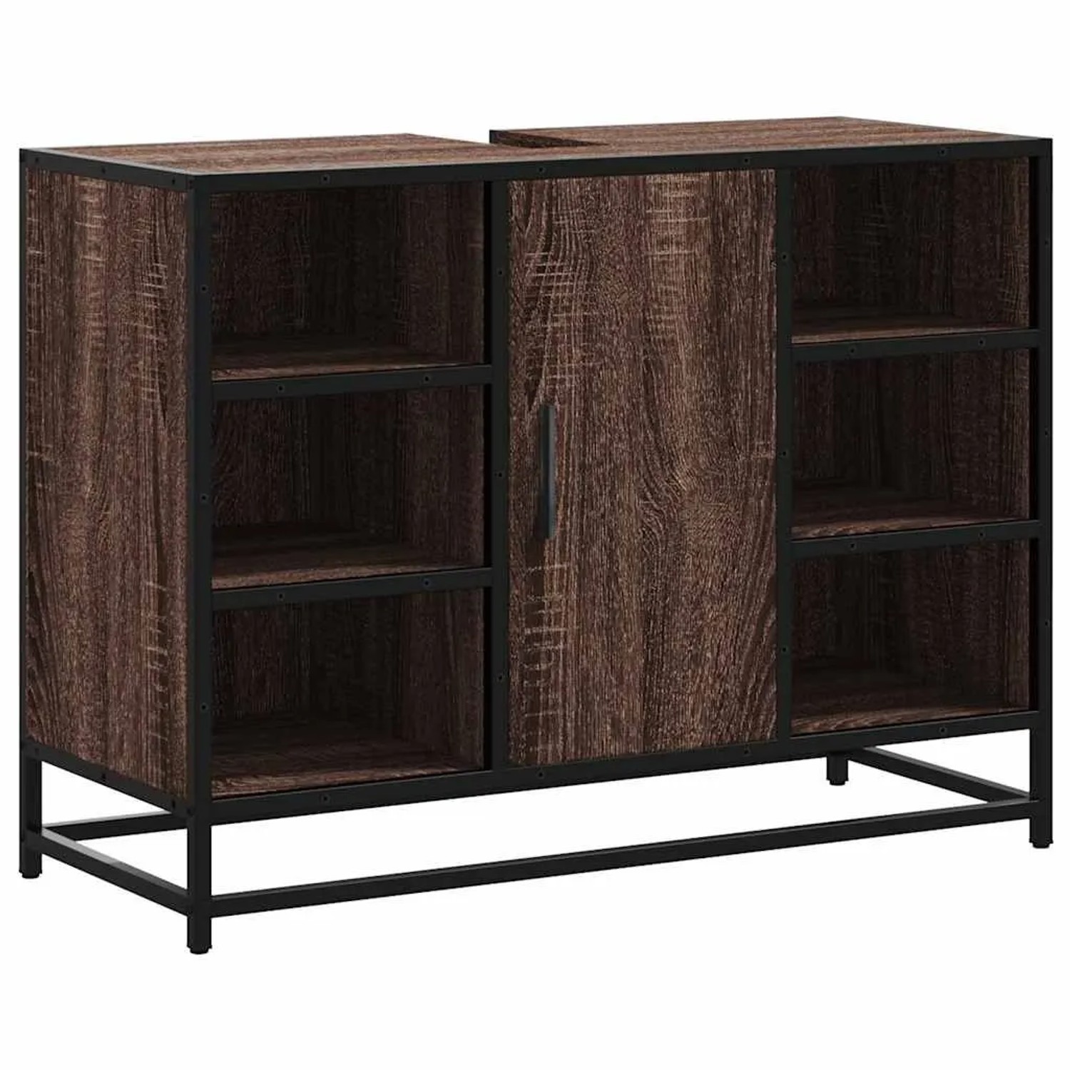 vidaXL Waschbeckenunterschrank Braun Eichen-Optik 80x33x60 cm 849293 günstig online kaufen