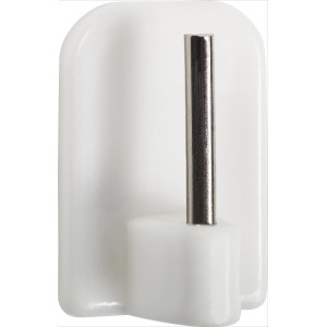 Weißer LUX Vitragenhaken aus Kunststoff mit Stahlstift, 4 Stück für Gardinen.