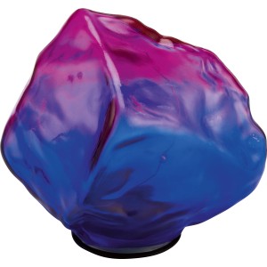 Solar-Dekostein Kristall, blau-pink, mit LED-Beleuchtung für Garten und Balkon.