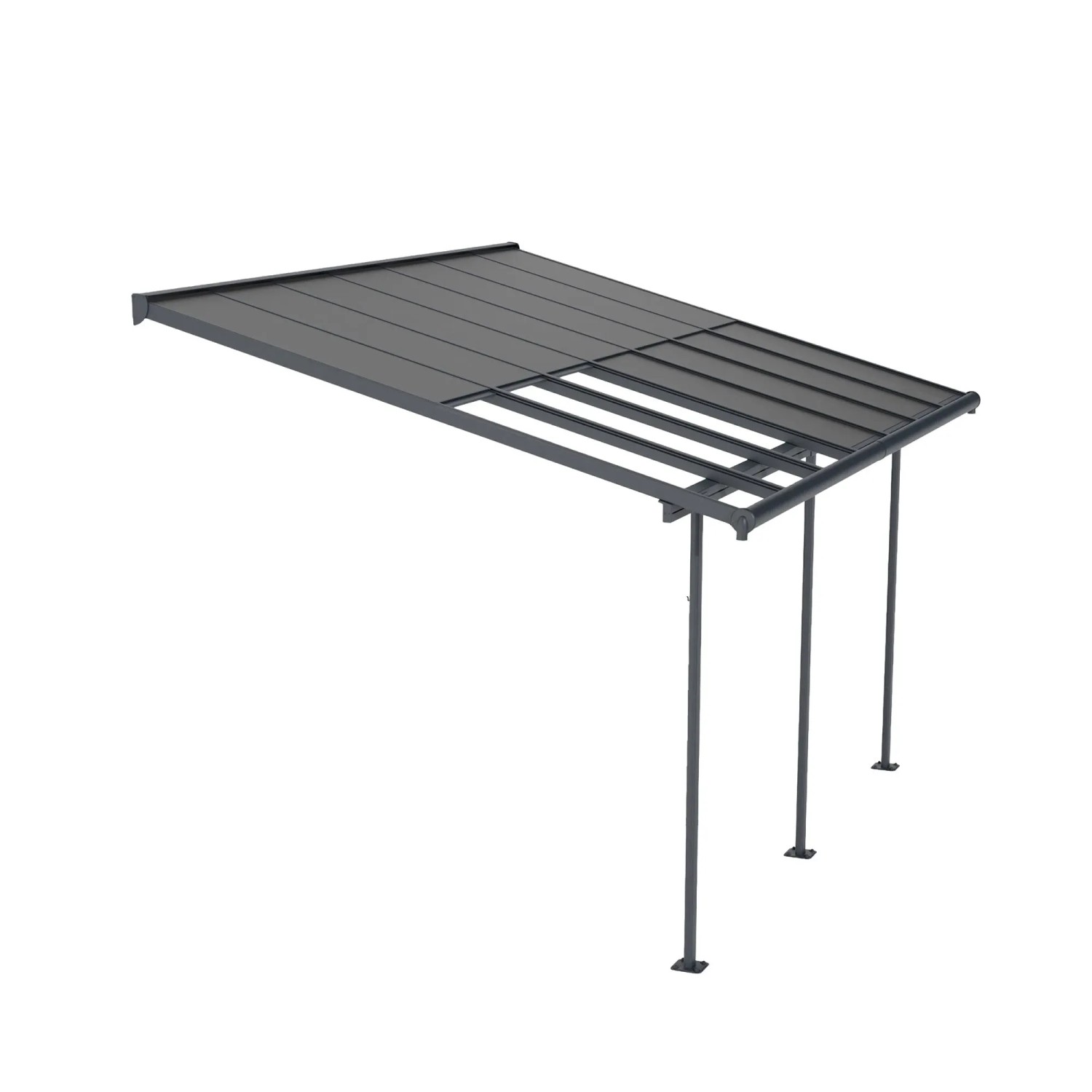 Canopia Terrassenüberdachung Sierra Cabrio 2,95 m x 4,34 m Grau