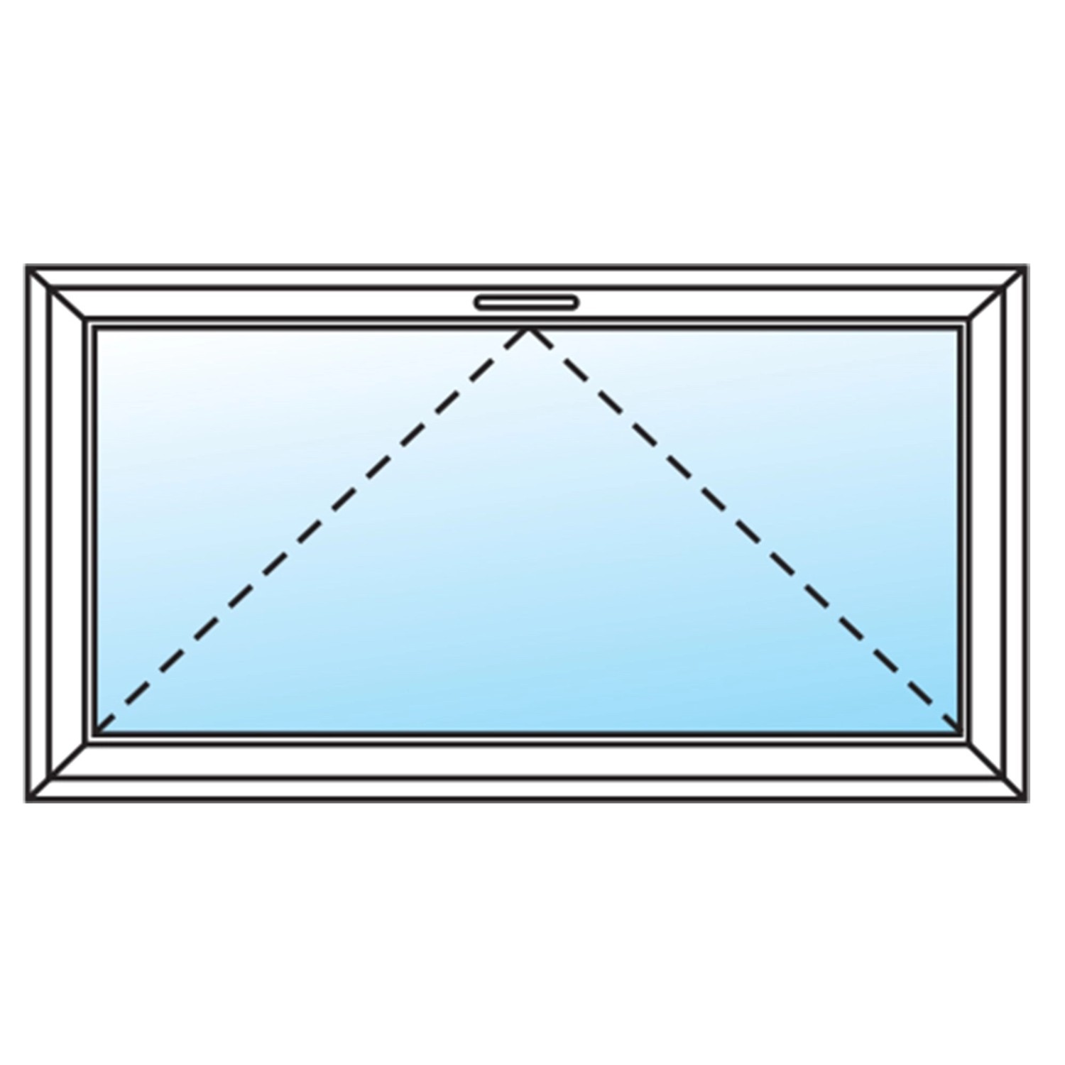Weißes Kunststoff-Kellerfenster, 45x45 cm, 2-fach Verglasung, Kippfunktion.