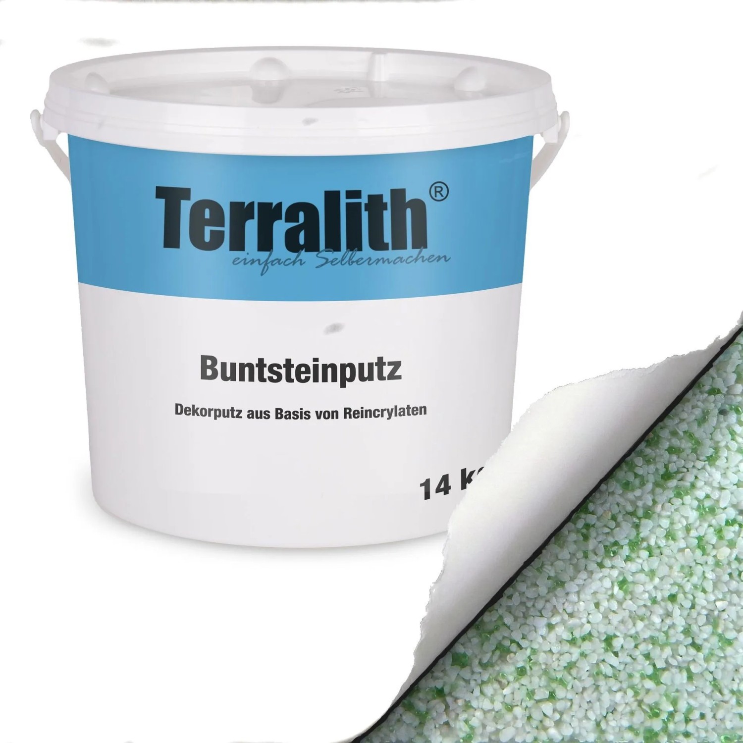 Terralith Buntsteinputz Mosaikputz 2mm 14 kg BSP69 Weiss