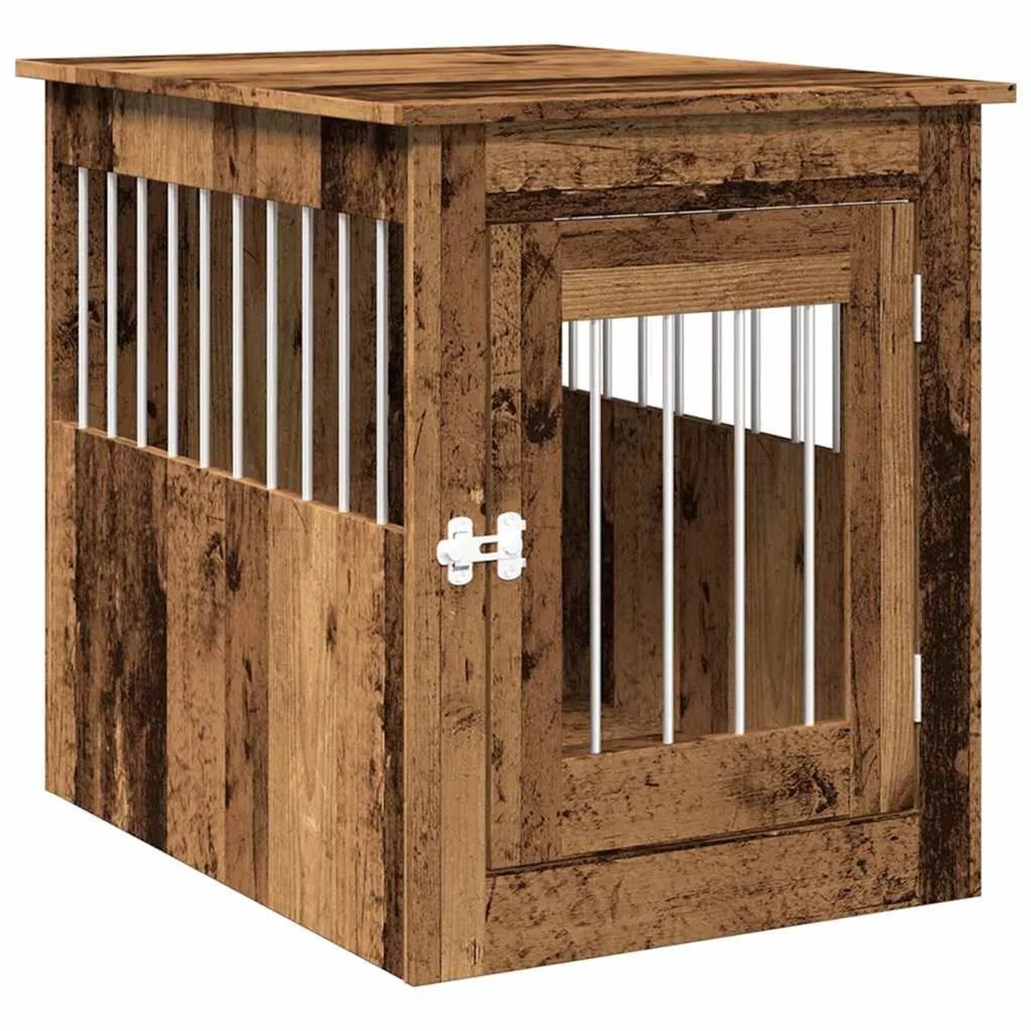 vidaXL Hundekäfig im Möbelstil Altholz-Optik 55x75x65 cm Holzwerkstoff 857639