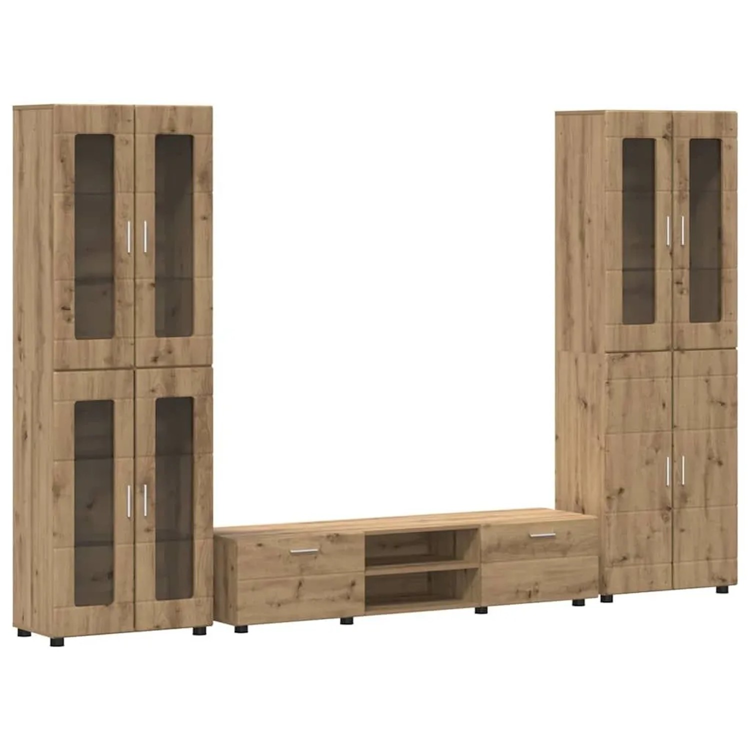 vidaXL TV-Schrankset mit Schubladen Artisan-Eiche Holzwerkstoff 3398013 günstig online kaufen