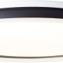 Schwarze, runde LED-Deckenleuchte Pederson, 55 cm Durchmesser. Moderne Deckenlampe für Innenräume.