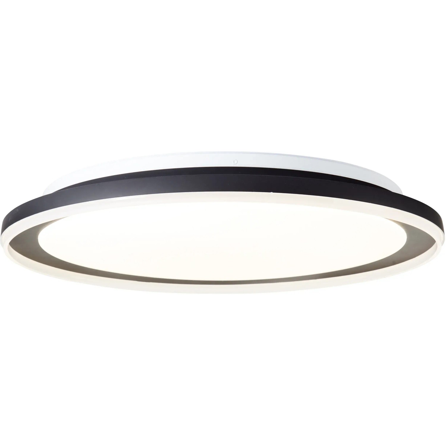 Schwarze, runde LED-Deckenleuchte Pederson, 55 cm Durchmesser. Moderne Deckenlampe für Innenräume.