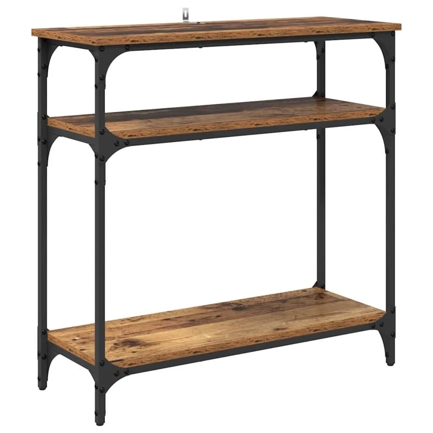 vidaXL Konsolentisch mit Regal Altholz 75 x 29 x 75 cm Holzwerkstoff 882202