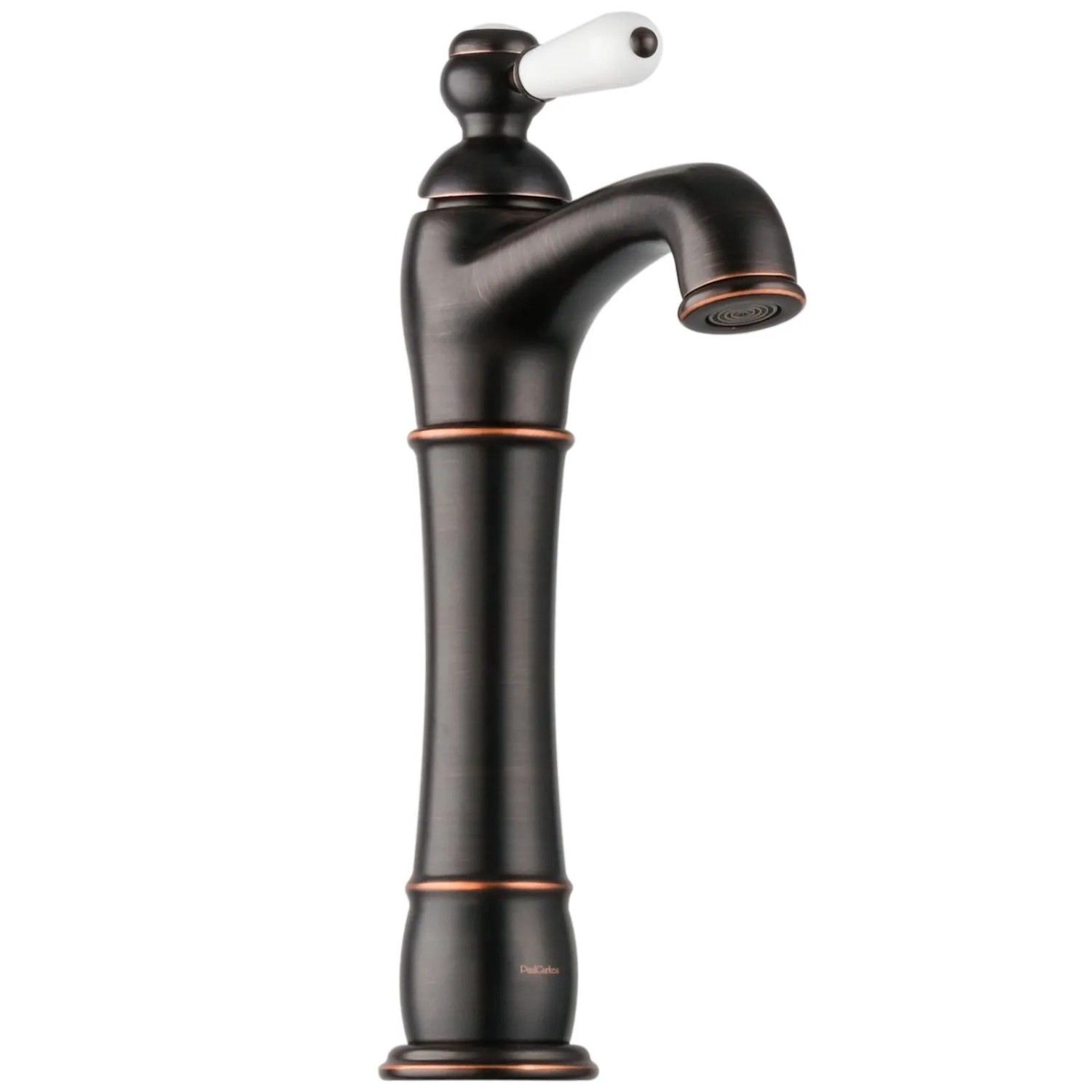 PaulGurkes Nostalgie Armatur Schwarz Messing Lang für Aufsatzwaschbecken