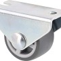 Wagner Möbel-Bockrolle, 40 kg Tragkraft, verzinkt, Ø 25 mm, mit Soft-Lauffläche.
