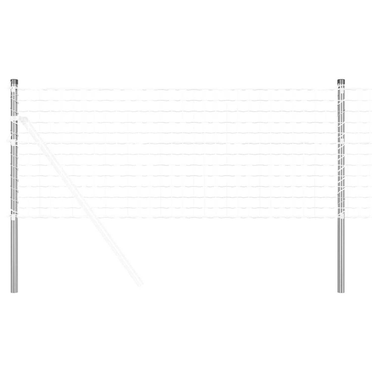 vidaXL Zaunpfosten 12 Stk Silber 120 cm Pulverbeschichteter Stahl 42012788 günstig online kaufen