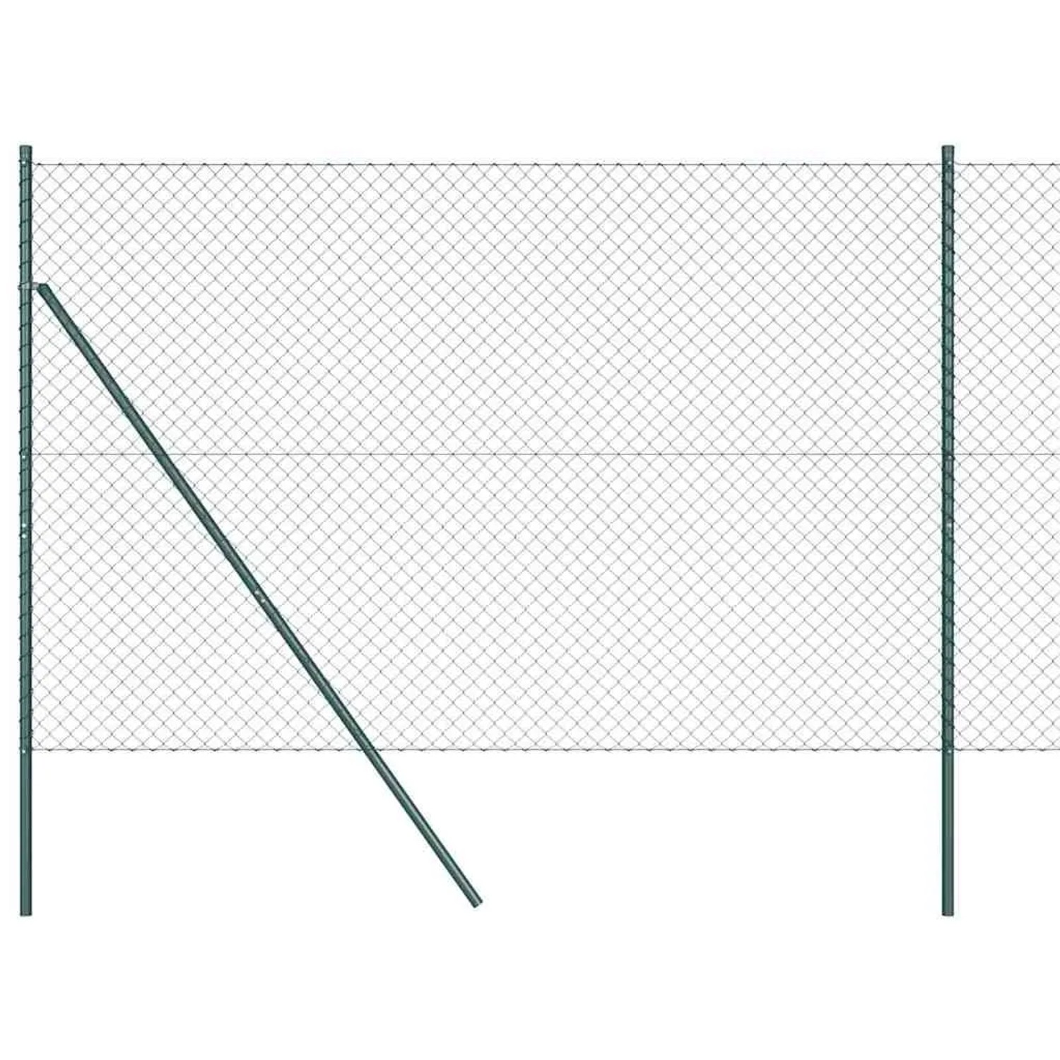 vidaXL Zaunpfosten Grün 10 x 1,6 m 40 x 40 mm Maschen Stahl und PVC 3351073 günstig online kaufen