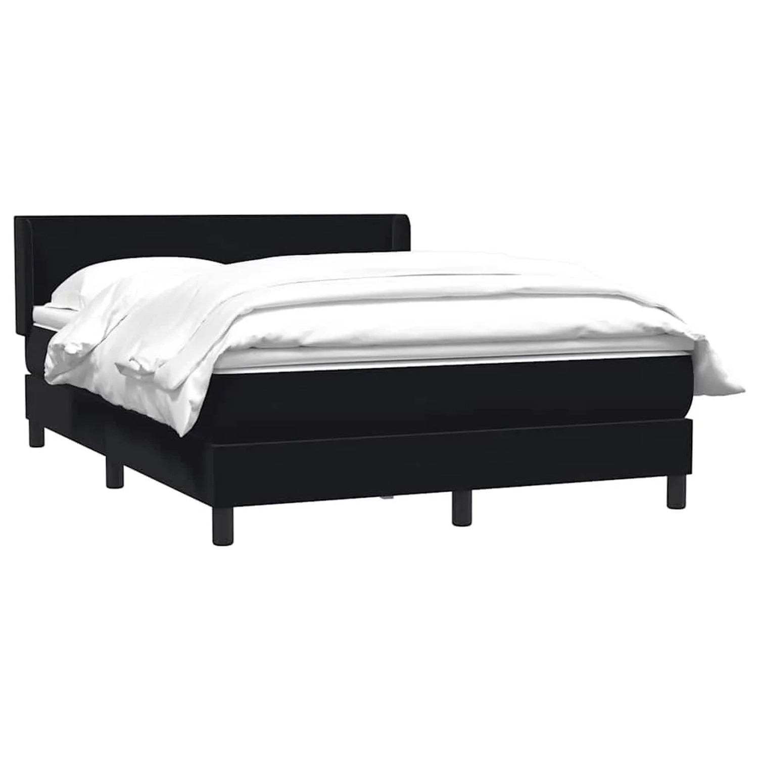vidaXL Boxspringbett mit Matratze Schwarz 140x210 cm Samt 3317945 günstig online kaufen