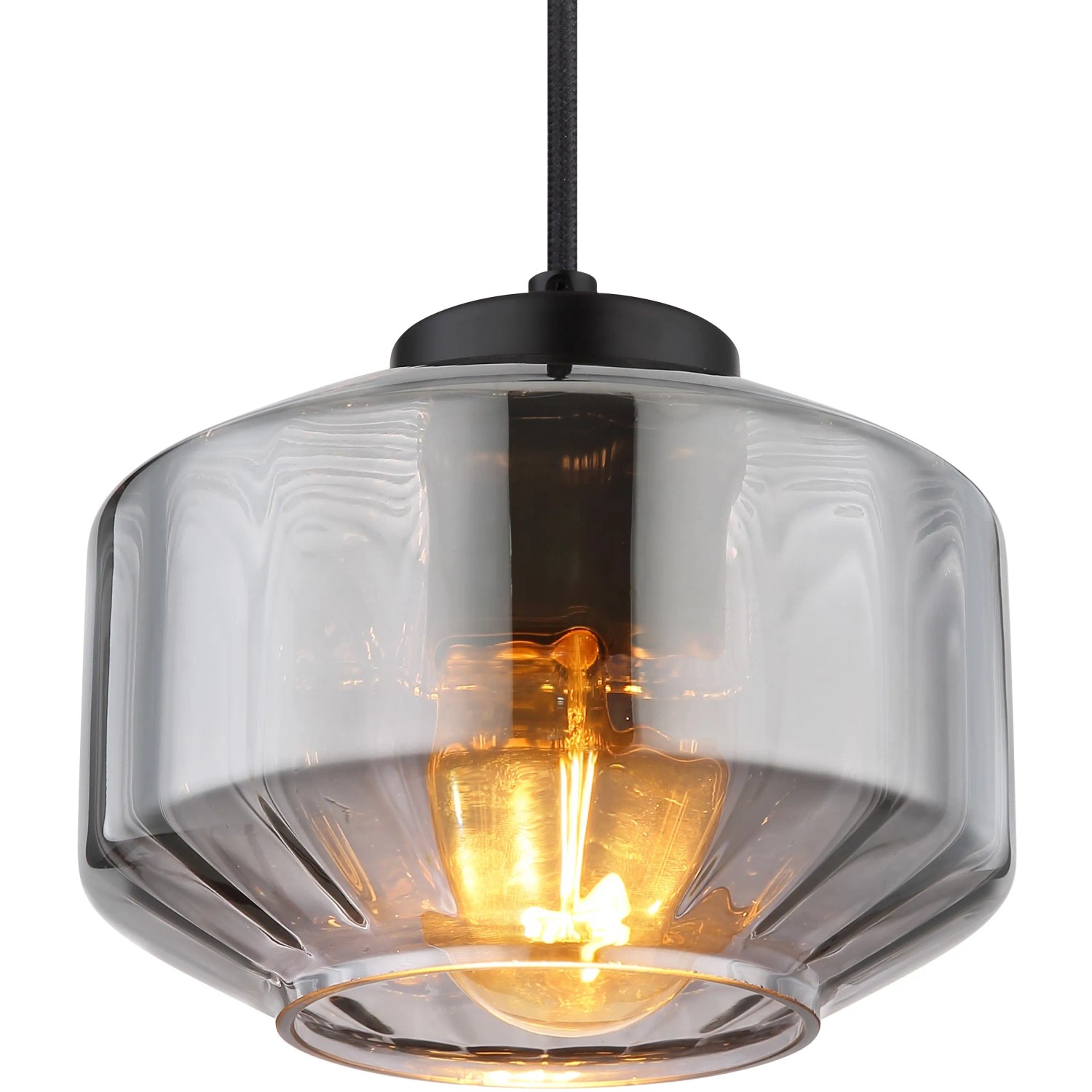 Pendelleuchte Im Klassischen Messing-Look – 1-flammig Mit 18 Cm Glasschirm Für E27 Birnen