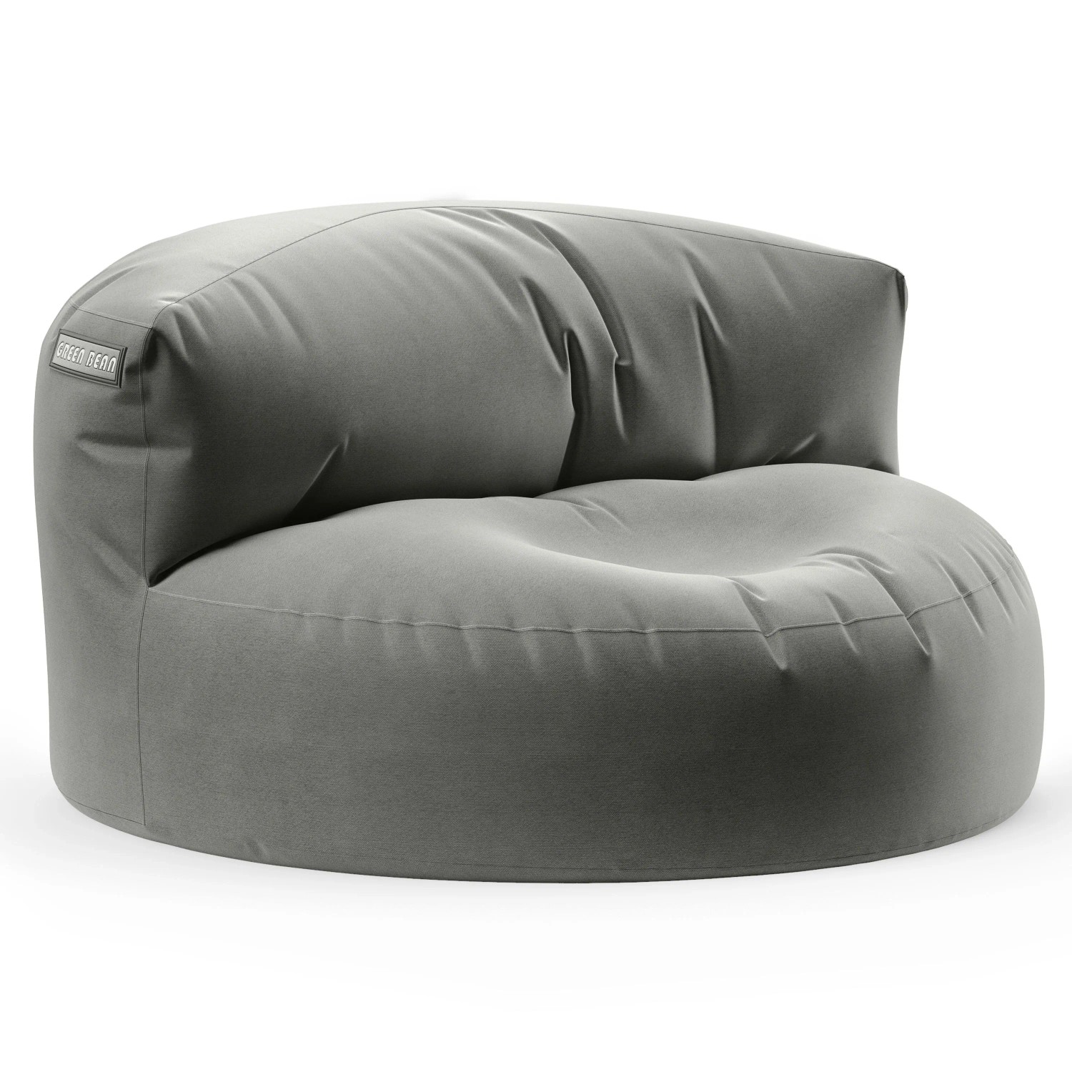 Green Bean Sitzsack-Sofa 90 x 50 x 50 cm PVC Wetterfest Grau