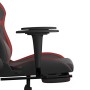 vidaXL Gaming-Stuhl mit Massage & Fußstütze Schwarz Weinrot Kunstleder 345441_11