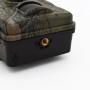Technaxx Wildtierkamera TX-256 im Detail, Gehäuse mit Tarnmuster und Stativgewinde.