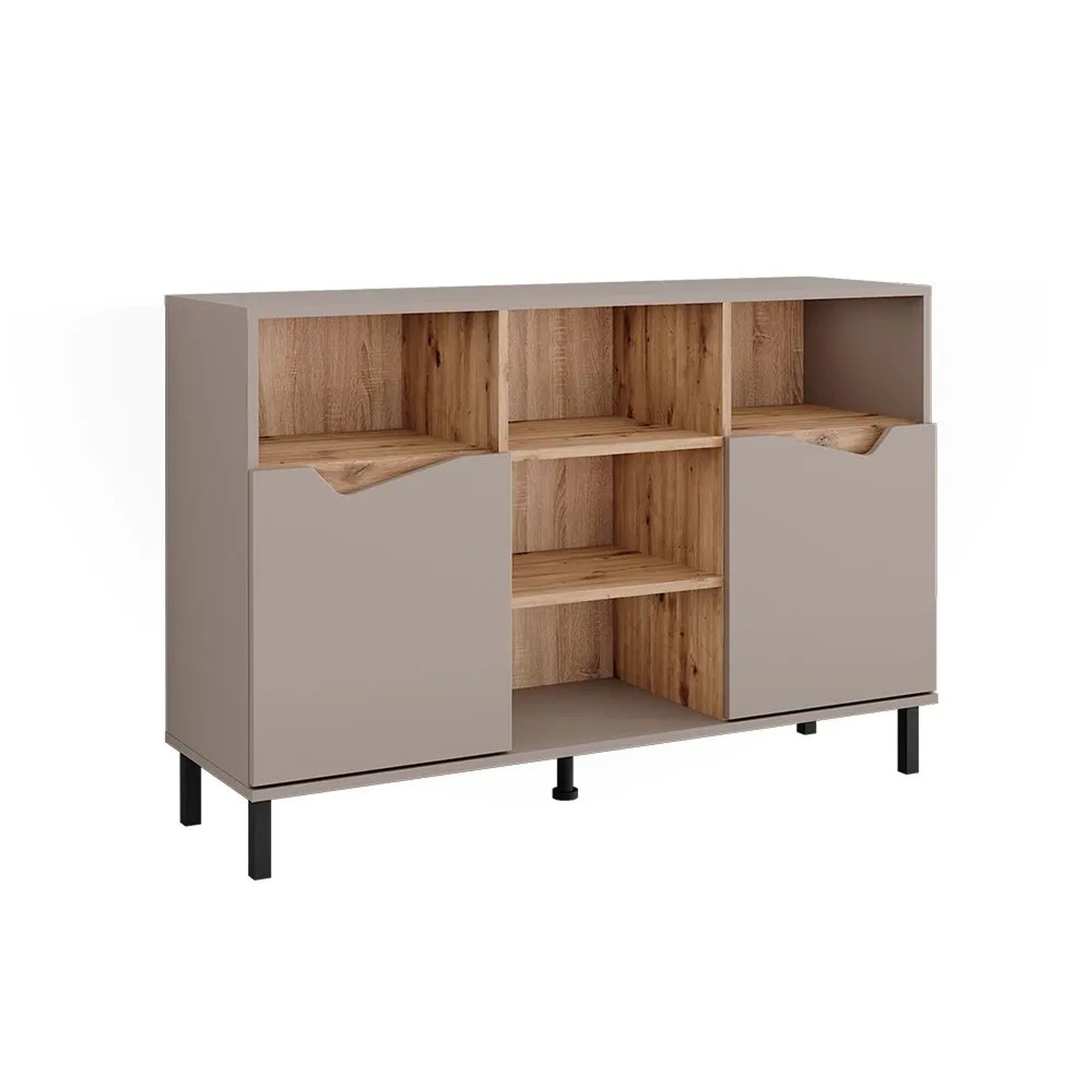 Vicco Kommode Marelle Greige Artisan 120 x 81 mit 2 Türen Art Nr 57851