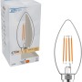 LED-Filament Leuchtmittel E14, Kerzenform C35, 4,5W, warmweiß, mit Verpackung.