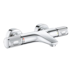 Grohe QuickFix Thermostat-Wannenbatterie DN 15 in Chrom für die Wandmontage.