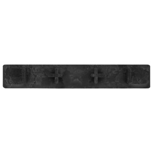 Schwarze Endkappe für Terrassendielen, 15x2,5cm, 10er-Set, aus Kunststoff.