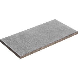 Diephaus Terrassenplatte Sassari, mittelgrau, 80x40 cm. Gehwegplatte in Schieferoptik.