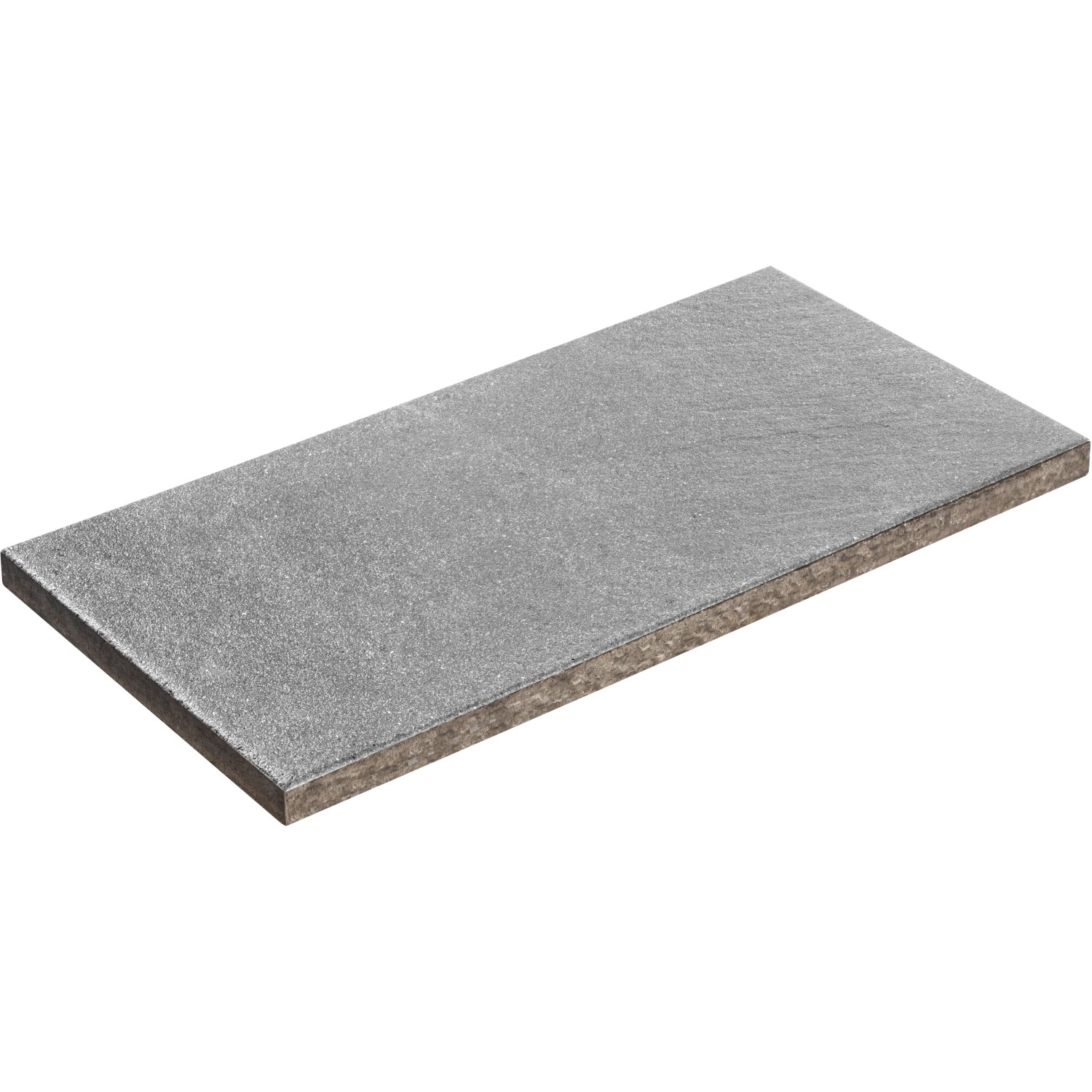 Diephaus Terrassenplatte Sassari, mittelgrau, 80x40 cm. Gehwegplatte in Schieferoptik.