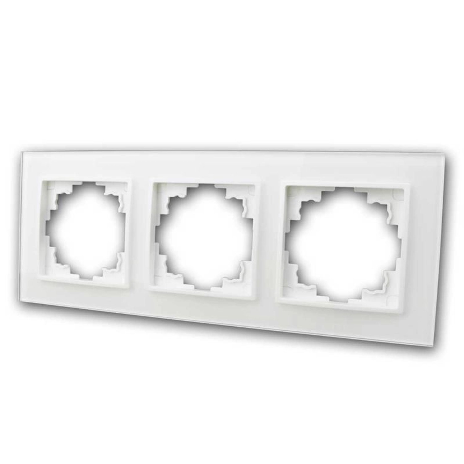 McPower FLAIR Glasrahmen 3-Fach Weiß Rahmen aus Glas