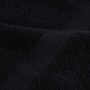 Nahaufnahme: Schwarzes Premium Handtuch-Set (6-teilig) aus 100% Baumwolle, 600 g/m².