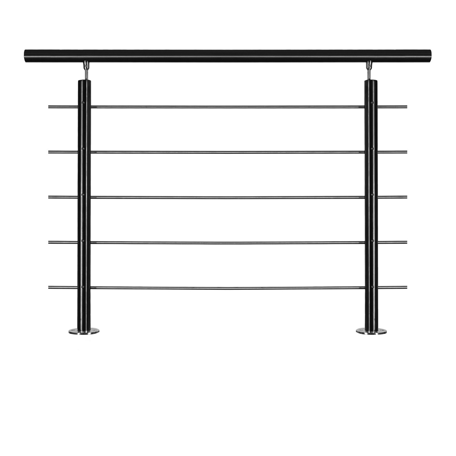 Treba AluTec-Geländer Brooklyn für Wangentreppe 12 Stufen Alu Schwarz günstig online kaufen