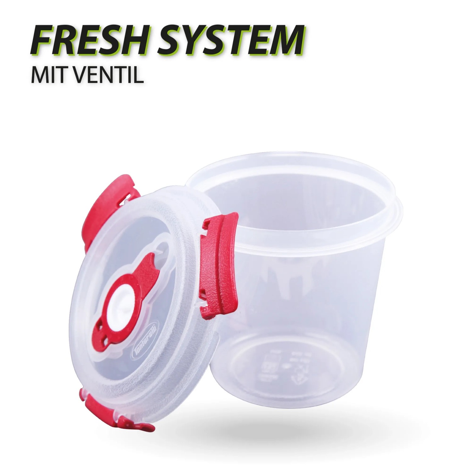 Bestlivings Frischhaltebox, 0,64L, Joghurt-Set, rot, 1er-Pack. Vorratsdose mit Deckel.