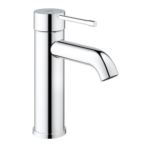 Glänzende Grohe Essence Waschtischarmatur in Chrom, S-Size. Elegante Einhand-Armatur für das Waschbecken.