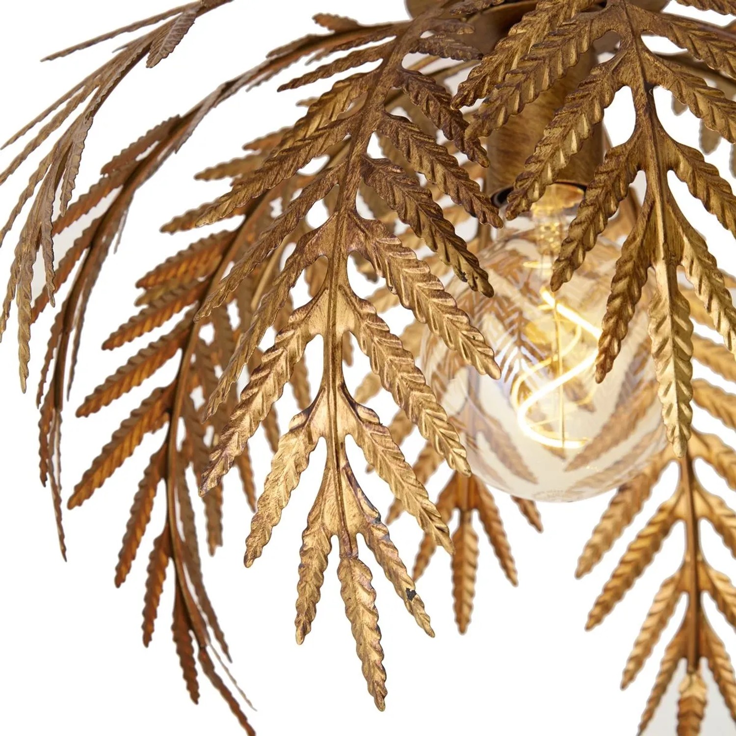 QAZQA Vintage Deckenleuchte Gold 45 cm Botanica