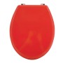 MSV WC-Sitz Cleo, MDF, rot glänzend, 45x37 cm. Toilettendeckel mit Edelstahlscharnieren.