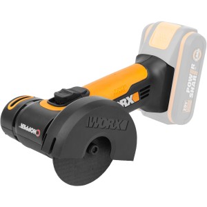 Worx 20 V Akku-Mini-Winkelschleifer WX801.9 Solo ohne Akku/Ladegerät. Kompakte Schleifmaschine in Schwarz/Orange.