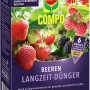 Compo Beeren Langzeit-Dünger 2kg Packung mit Erdbeeren, Himbeeren und Johannisbeeren.
