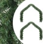 Zwei grüne vidaXL Weihnachtsgirlanden aus PVC, 20m lang, mit dichten Nadeln. Ideal für festliche Deko.