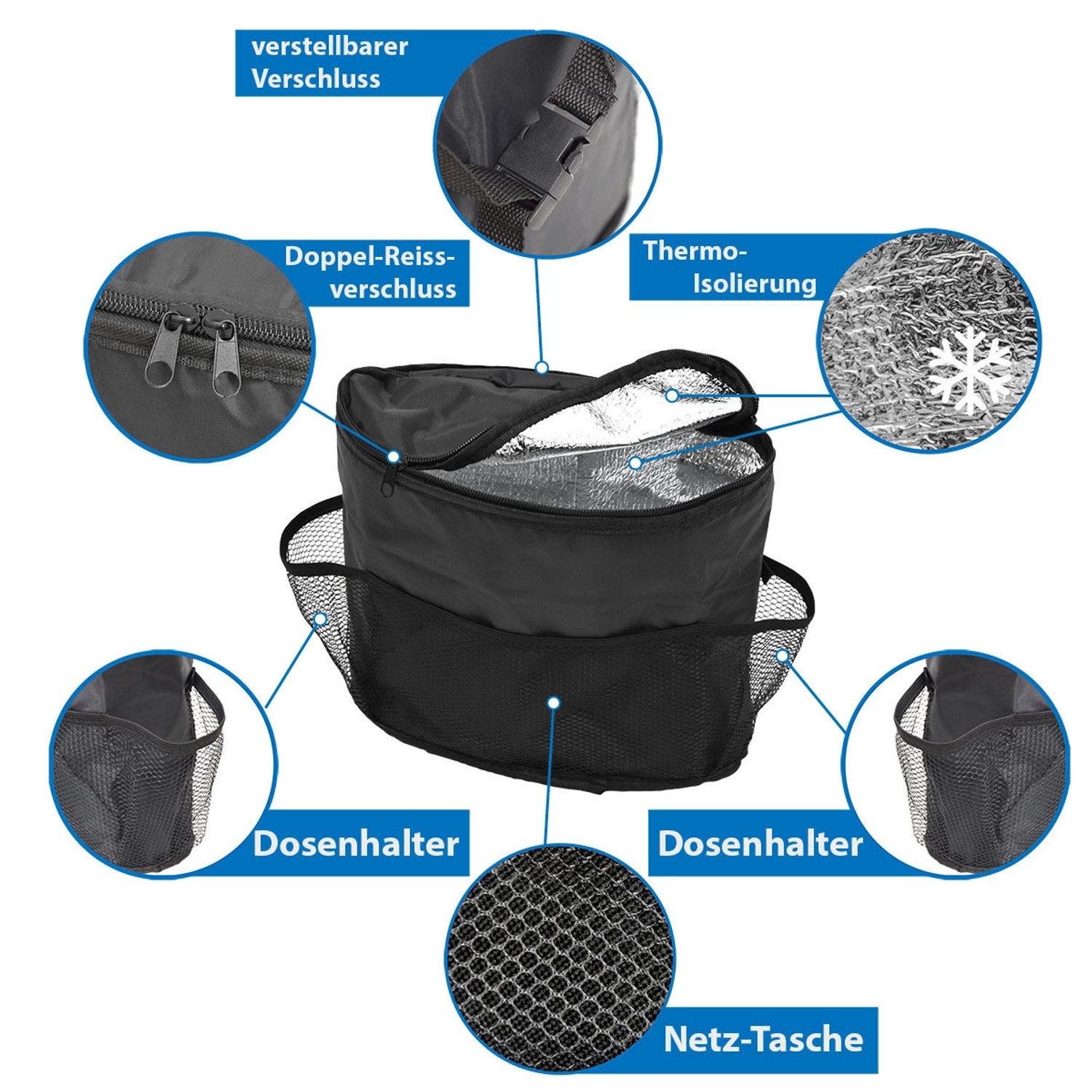 SunlightXS Auto Organizer Schwarz - Rücksitz Netz Tasche Mit Großer Kapazität