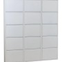 ebuy24 Pisa Schuhschrank mit 15 Klappen, Metall weiß, fertig montiert.