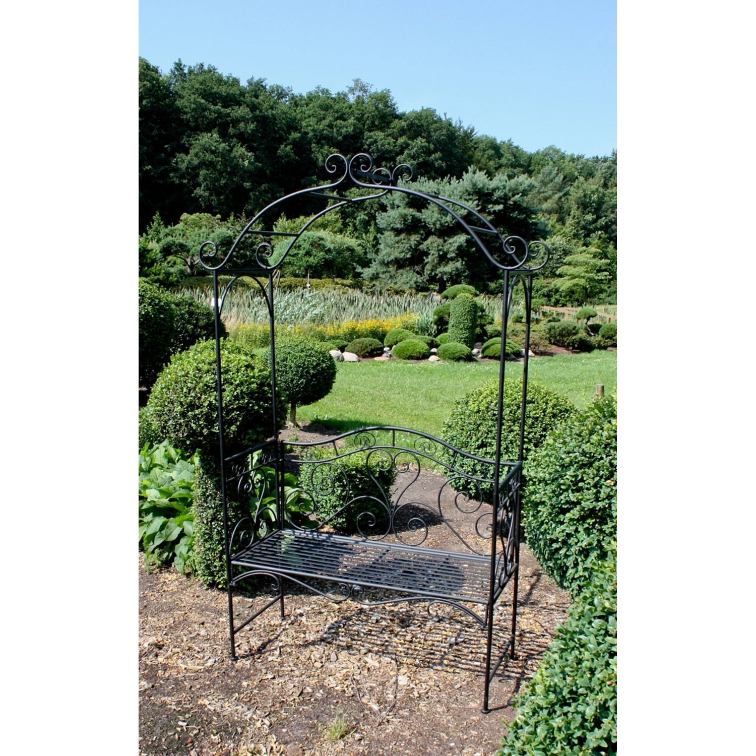 Garden Pleasure Bank mit Rosenbogen Colima 124 cm x 200 cm x 48 cm