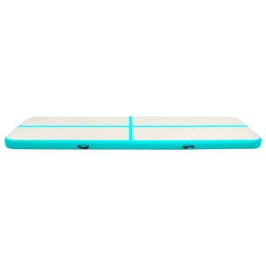 vidaXL Aufblasbare Gymnastikmatte mit Pumpe 600x100x15 cm PVC Grün 92669
