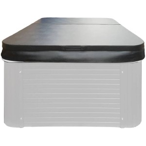 Anthrazitfarbene Home Deluxe Thermoabdeckung für Whirlpool Beach, 210x155x10 cm.