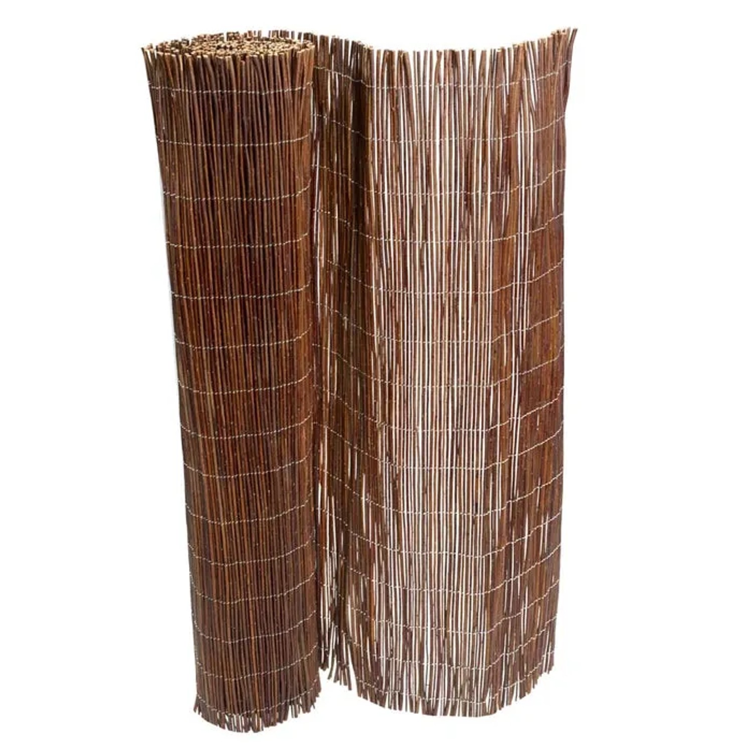 KARAT Weidenzaun, 100x500cm, als Sichtschutz für Balkon oder Garten. Rolle aus Weiden.