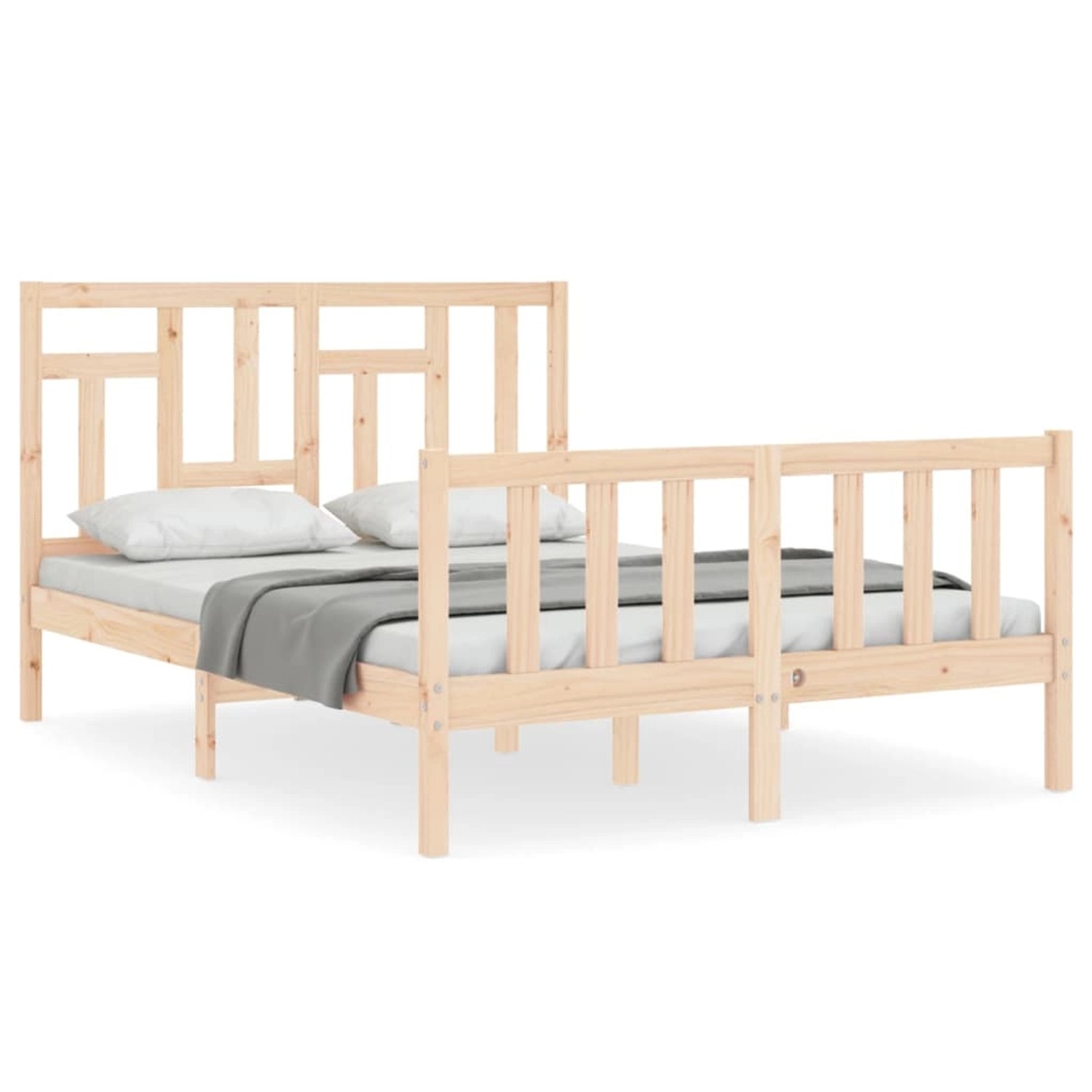 vidaXL Massivholzbett ohne Matratze 140x190 cm Kiefernholz 3193121 günstig online kaufen