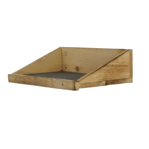 Geflammte Wandmulde mit dunkelgrauer Cord-Einlage, ein platzsparendes Hundekissen & Hundedecke.