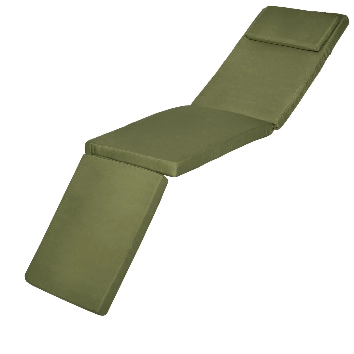 Beautissu Luxus Deckchair Auflage  LoftLux DC 175x45x5cm Olivegrün
