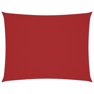 Rechteckiges, rotes Furnicato Sonnensegel (4x6 m) aus Oxford Gewebe für Garten & Terrasse.