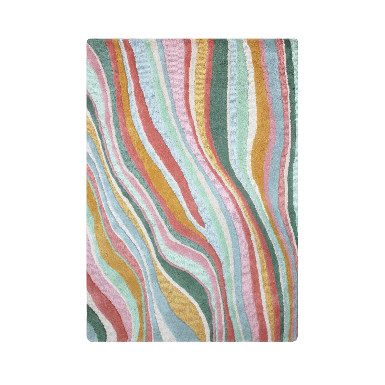 Flair Rugs Wollteppich Abstract Flow 200 cm x 290 cm Mehrfarbig